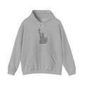Statue of Liberty Typography Hoodie — NYC Landmark Text Art Sweatshirt