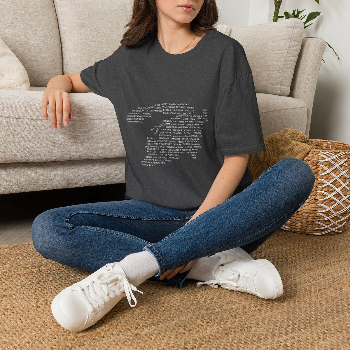Word Cloud State Map T-Shirt — Minimal Text Map Graphic Tee