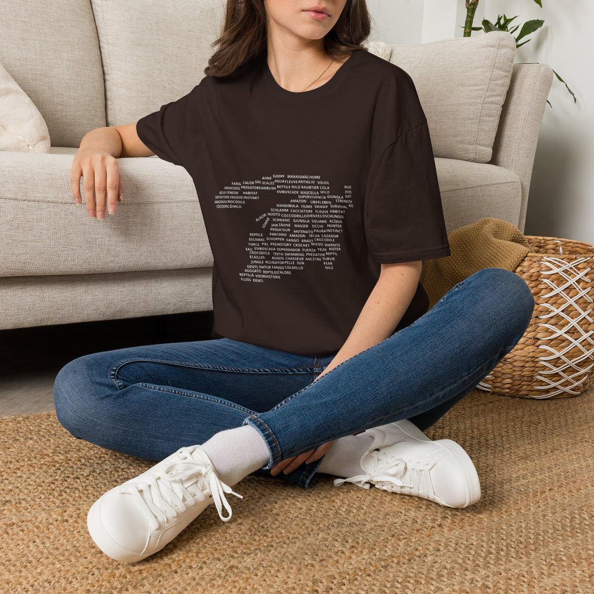 Word Cloud State Map T-Shirt — Minimal Text Map Graphic Tee