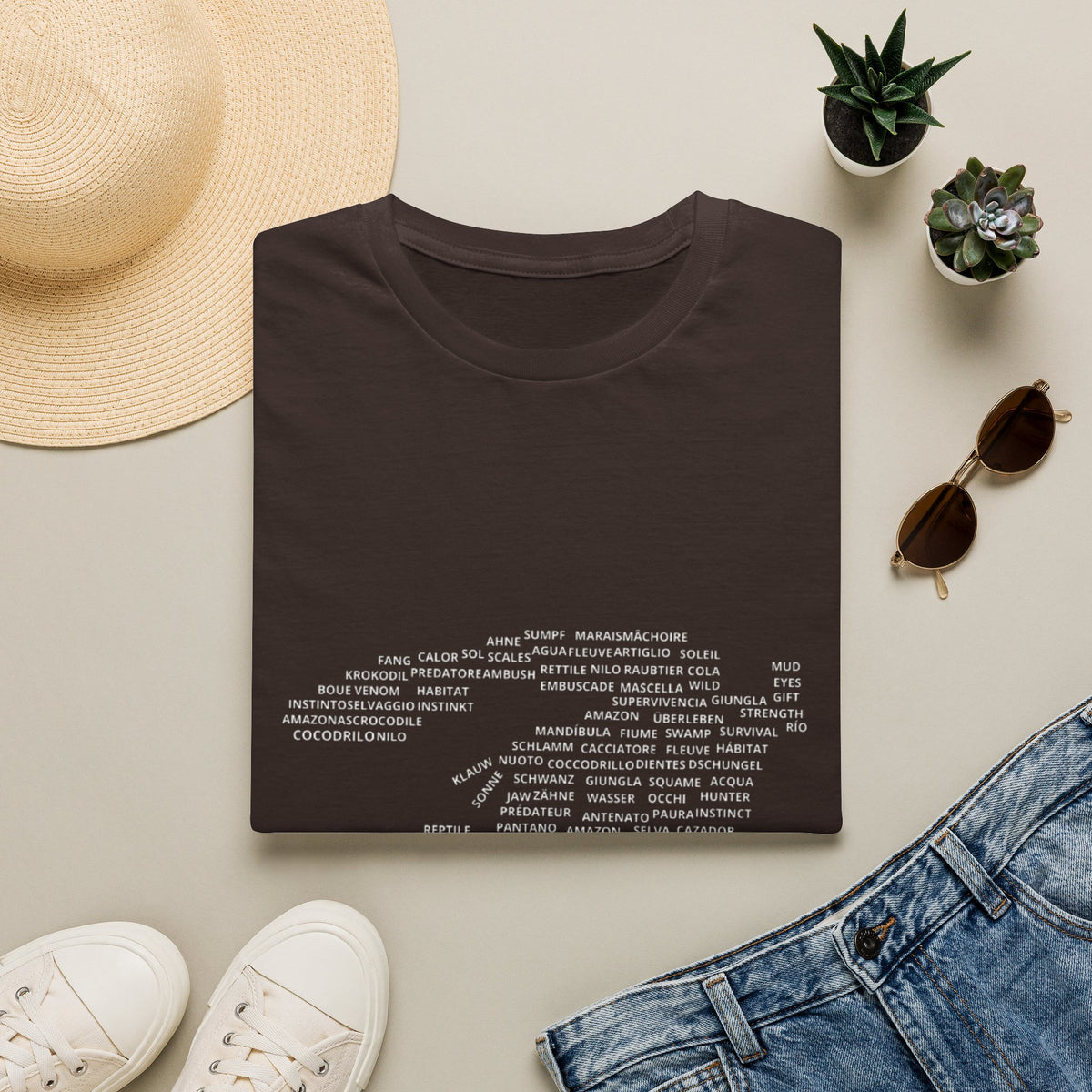 Word Cloud State Map T-Shirt — Minimal Text Map Graphic Tee