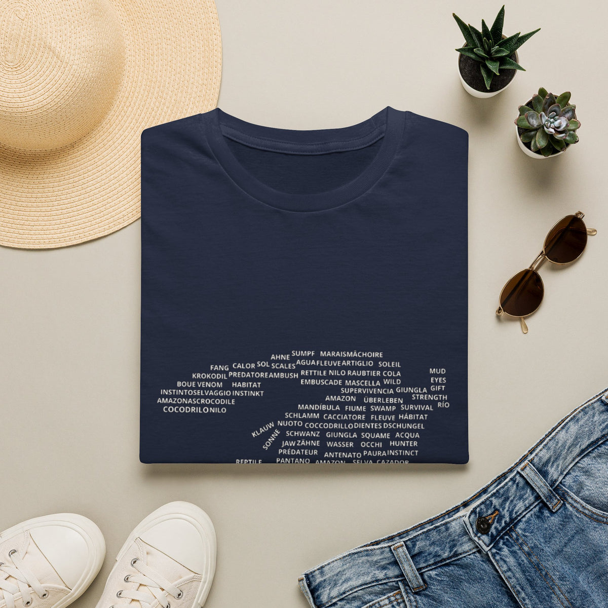 Word Cloud State Map T-Shirt — Minimal Text Map Graphic Tee