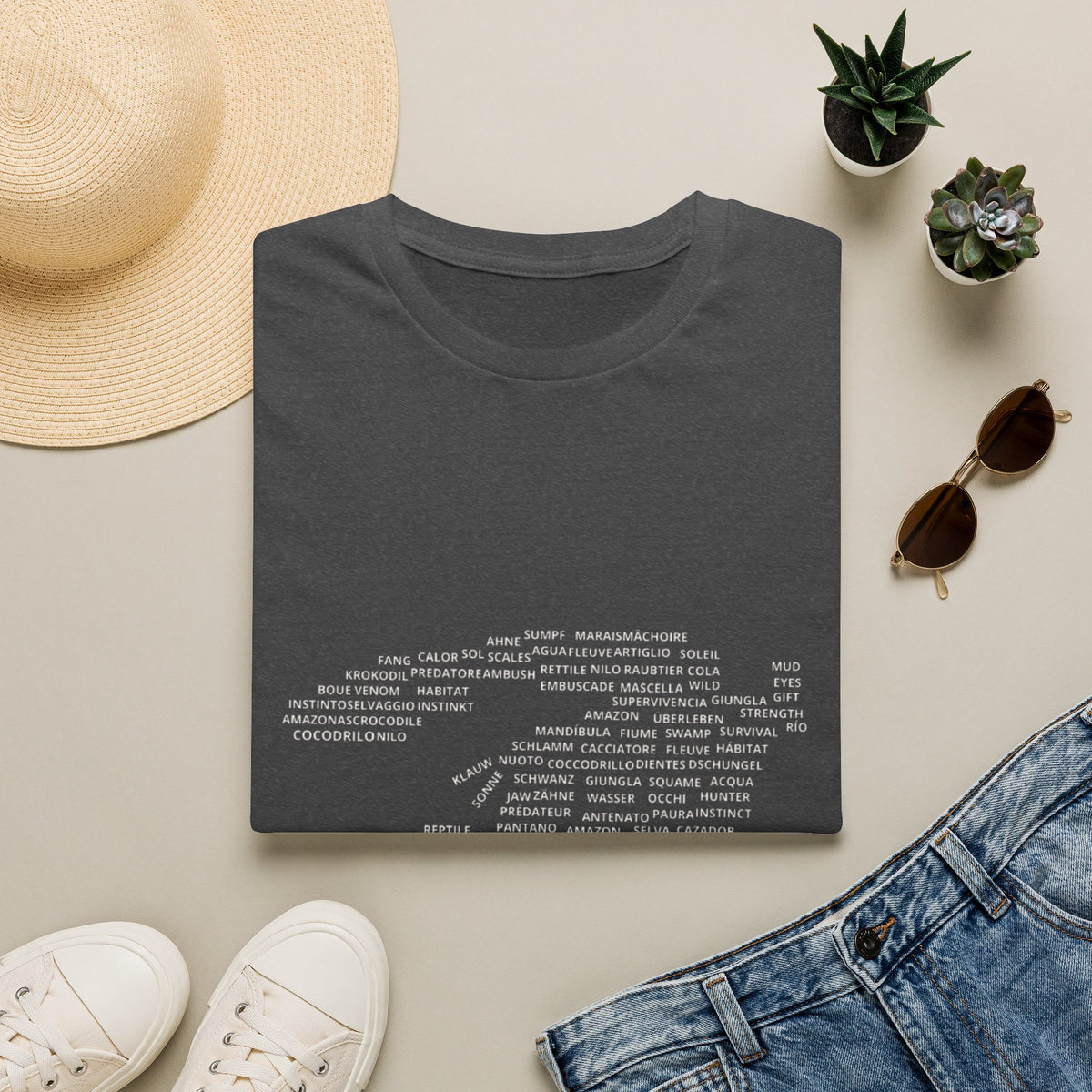 Word Cloud State Map T-Shirt — Minimal Text Map Graphic Tee